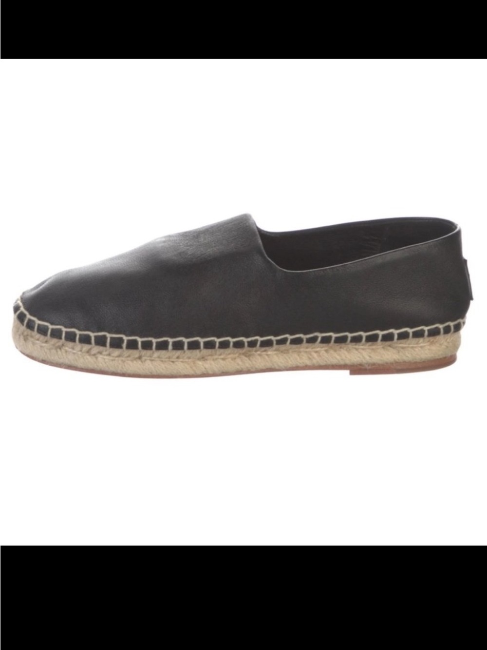Opening Ceremony Black Leather Espadrilles